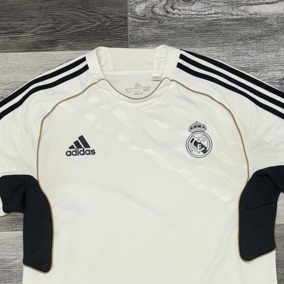 Adidas 2012 Real Madrid CF White Black Mens L Clima Cool Football Soccer Jersey - Picture 1 of 10